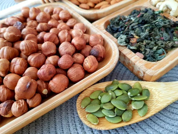 Loose Green Tea Nuts — Stock Photo, Image