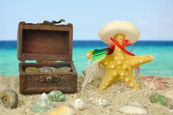 Estrella de mar y el tesoro perdido — Foto de Stock