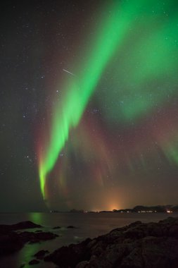 aurora borealis in norway clipart