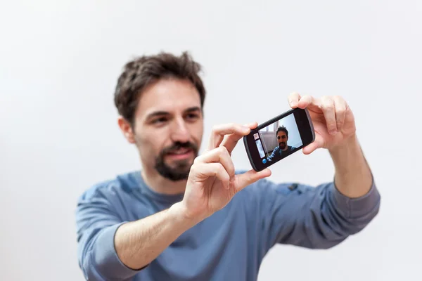 Selfie alta — Fotografia de Stock