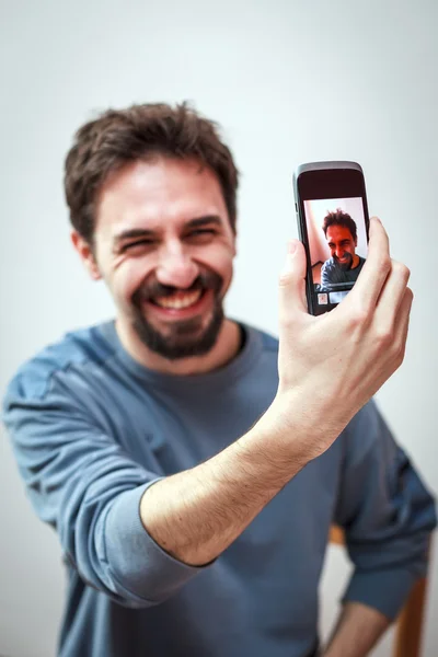 Glimlachend selfie — Stockfoto