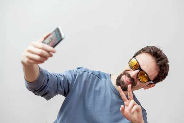 Selfie alto — Foto de Stock