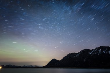 startrail landascape mooving yıldız denize