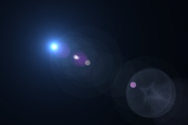 Mavi dijital lens flare sıcak