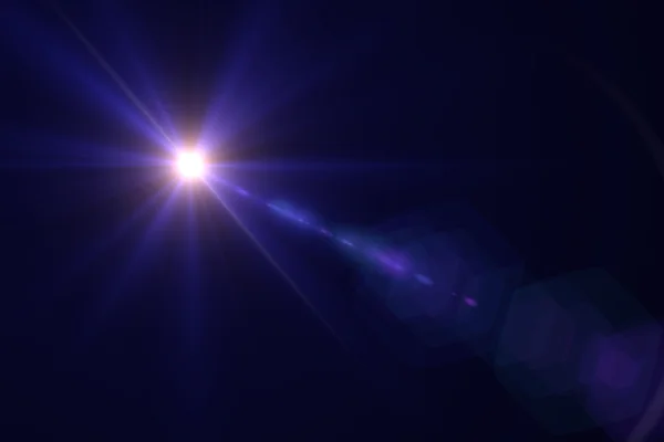 Blue digital lens flare warm — Stock Photo, Image