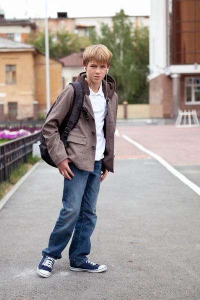 Portrait of teenager in jacket — Stock Photo, Image