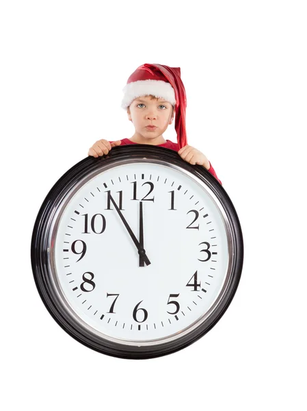 Boy in cap of Santa Claus — Stock Photo, Image