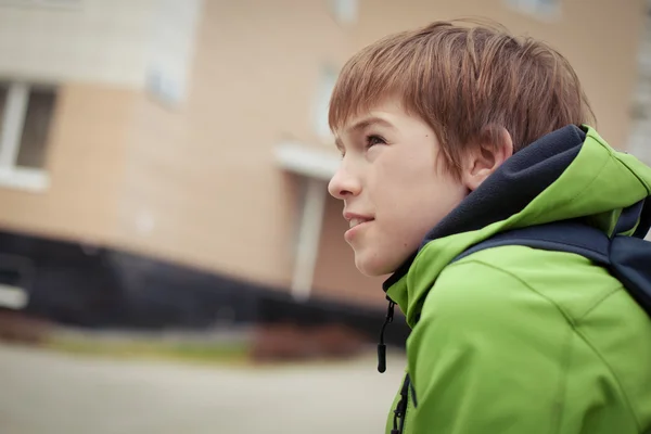 Portrait of sad teen, outdoor — Stock Photo, Image