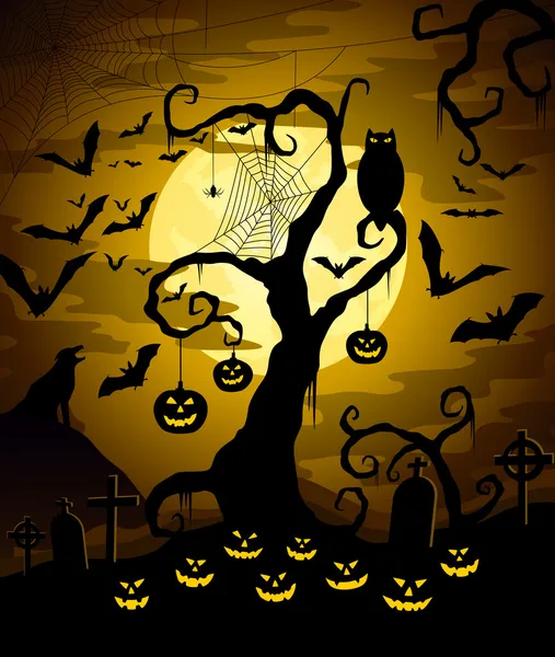 Nuit d'Halloween — Image vectorielle