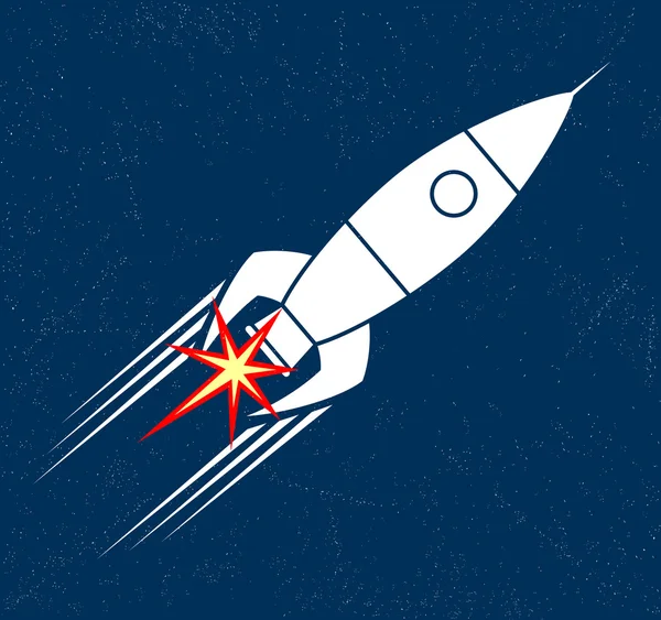 Cohete retro — Vector de stock