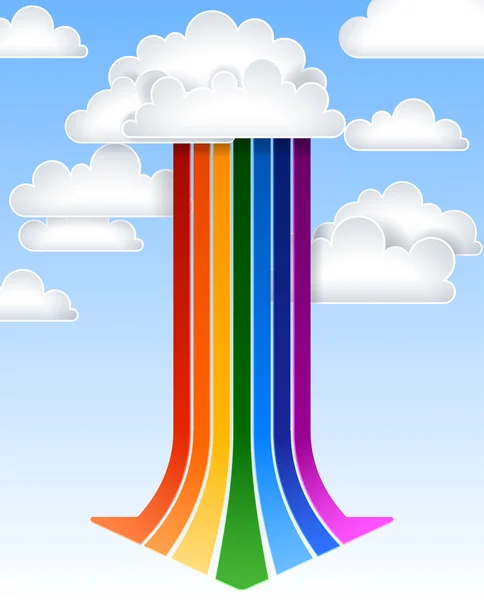 Regenboog pijl — Stockvector