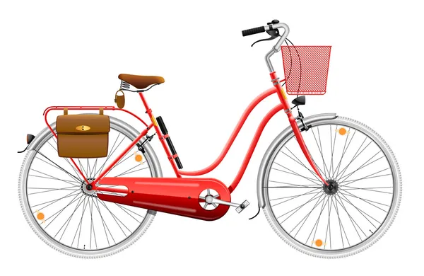 Señoras bicicleta — Vector de stock