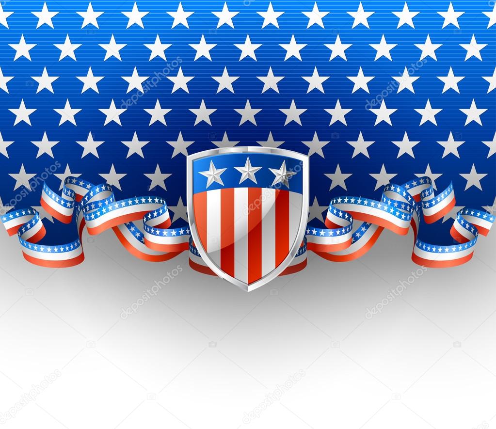 Patriotic background with shield