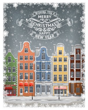 Gard kış Avrupa şehri ile tebrik