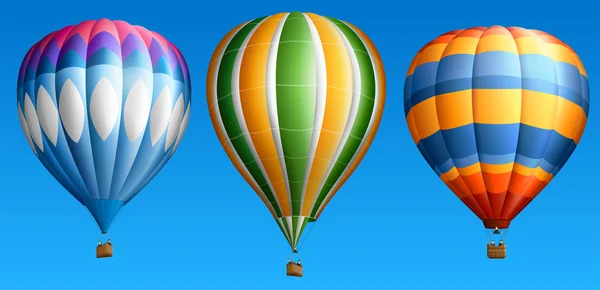 Hot air balloons set two — Stock Vector