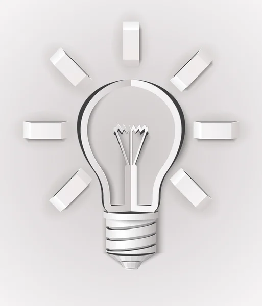 Paper light bulb — Stock Vector