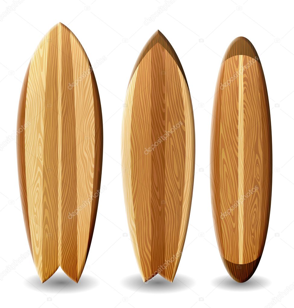 Wooden surfboards