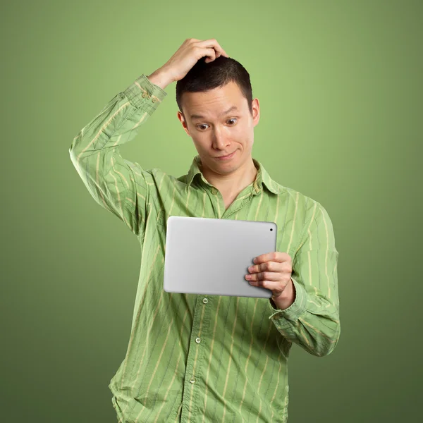 Business Man With Touch Pad — Stock Photo, Image