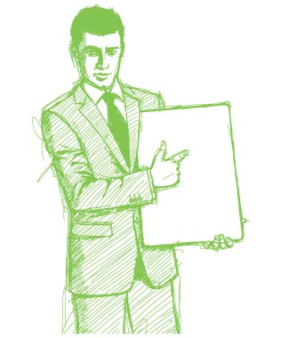 işadamı boş yazma kurulu ile kroki