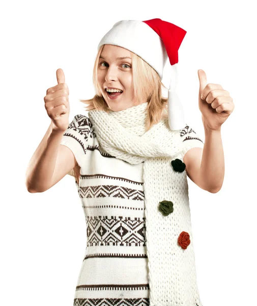 Mulher esperando pelo Natal — Fotografia de Stock