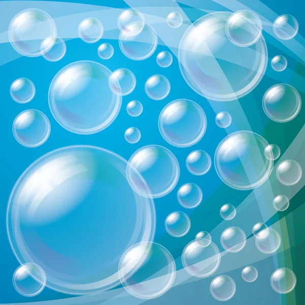 Transparent bubblor bakgrund — Stock vektor
