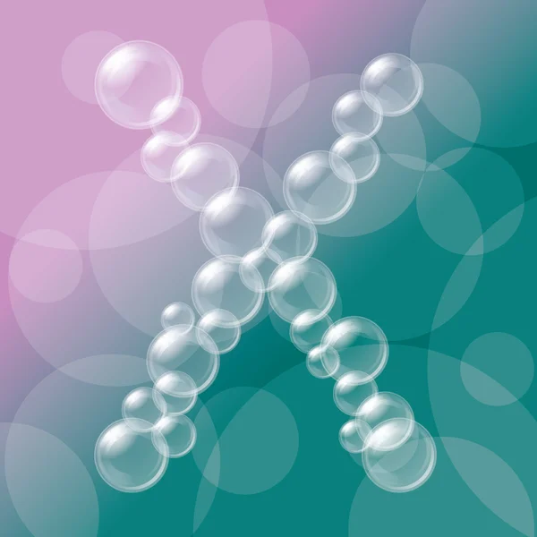 Transparante bubbels alfabet — Stockvector