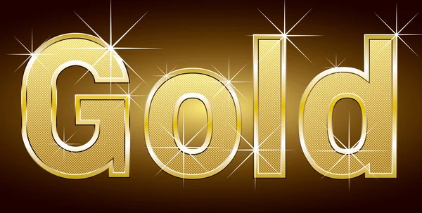 Zlaté slovo zlato — Stockový vektor
