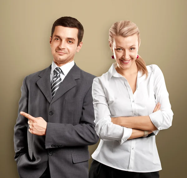 Business Woman and Man Stock Photo