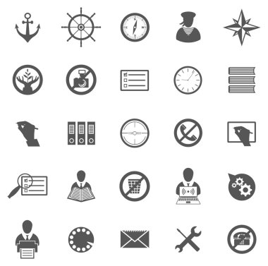 iş gri Icon set