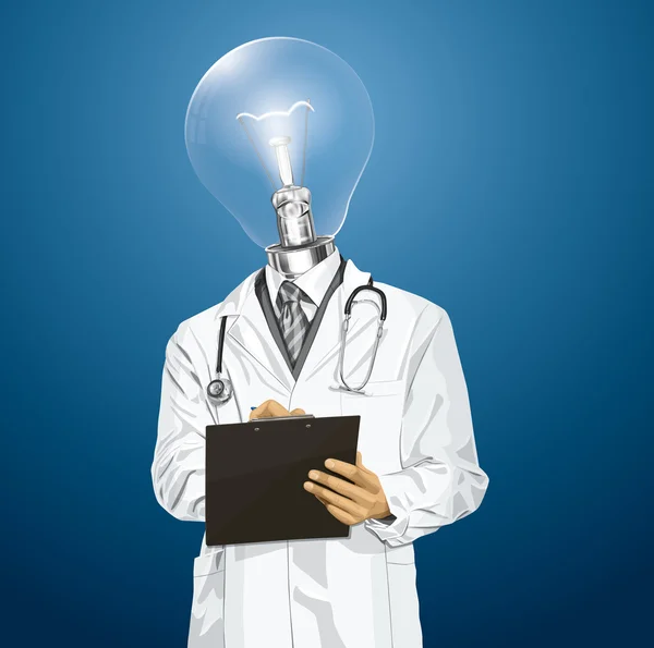 Lampa głowy lekarz — Wektor stockowy