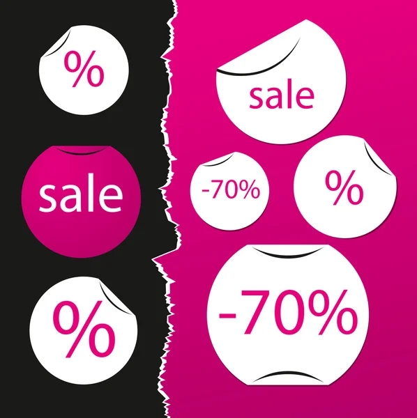 Sale stickers — Stock Vector