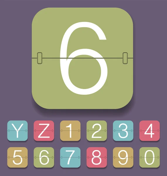 Mechanische scorebord alfabet — Stockvector