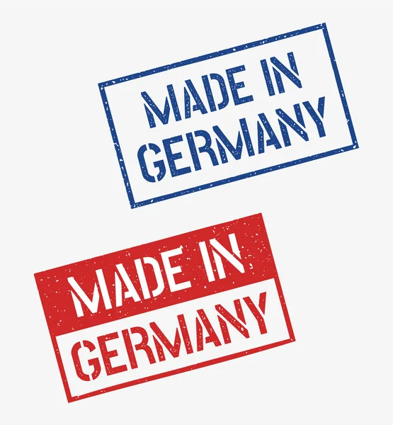 Set de timbres fabriqué en Allemagne, étiquettes de produits allemands — Image vectorielle