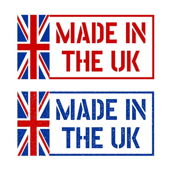 Feita em Reino Unido selo, emblema do produto Grã-Bretanha — Vetor de Stock
