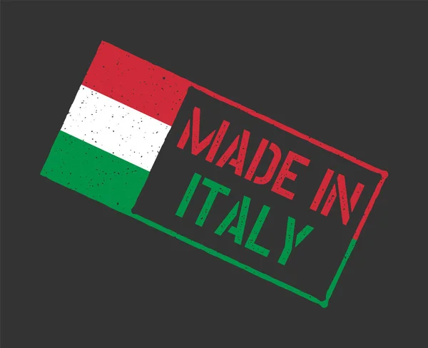 Hecho en Italia conjunto de sellos, emblema del producto italiano Vector De Stock