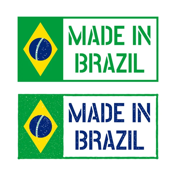 Brezilya Federatif Cumhuriyeti ürün ambleminde üretilmiştir. — Stok Vektör
