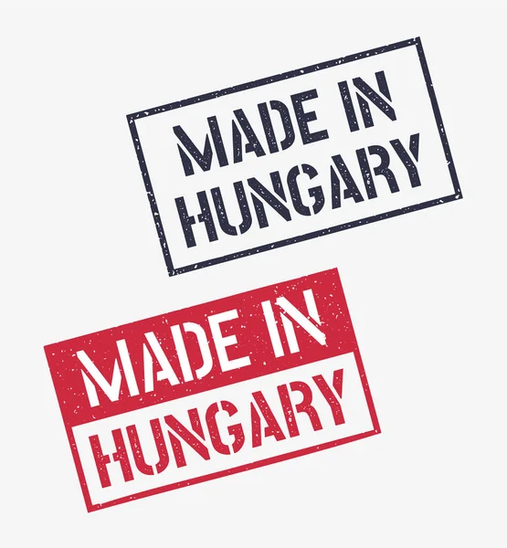 Fabriqué en Hongrie ensemble de timbres, étiquettes de produits de Hongrie — Image vectorielle