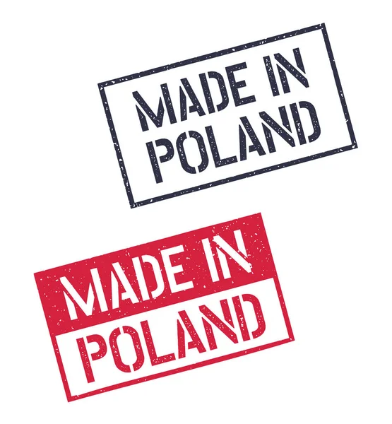 Made in Poland stamp set, made in Poland product emblem — Stock Vector