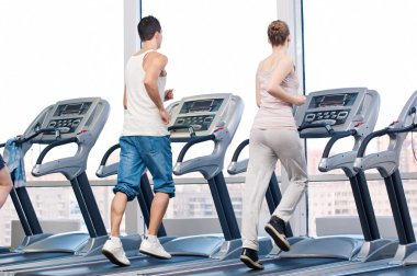 kadın ve erkek spor egzersiz.