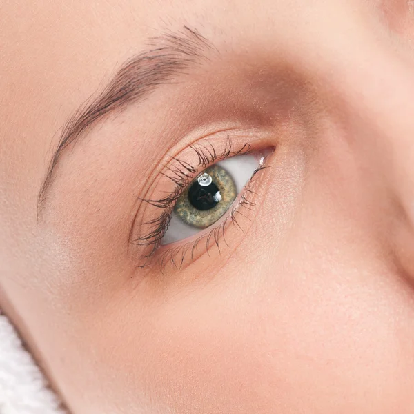 Part of woman face: closeup eye — Stock Photo, Image