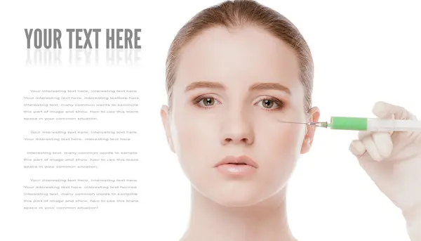Inyección cosmética de botox en la cara —  Fotos de Stock