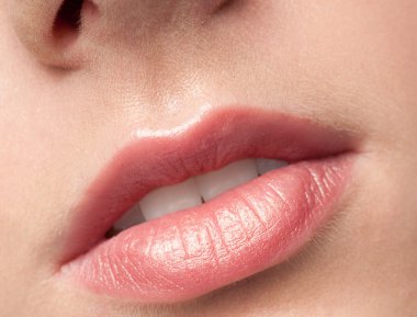 yakın çekim dudaklar güzellik genç kadın