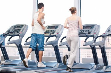 kadın ve erkek spor egzersiz.