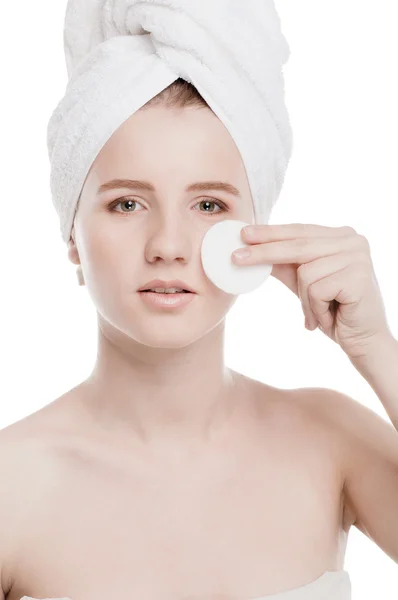 Young woman with perfect health skin of face — Stock Photo, Image