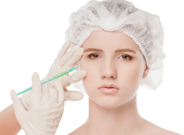 Inyección cosmética de botox en la cara — Foto de Stock