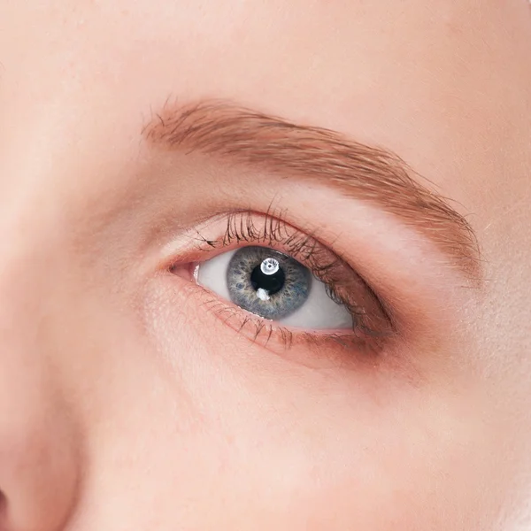 Part of woman face: closeup eye — Stock Photo, Image