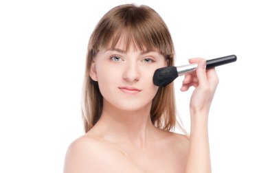 güzel bir kadınla fırça alıp yapmak