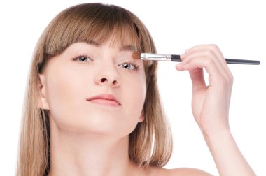 güzel bir kadınla fırça alıp yapmak