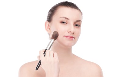 güzel bir kadınla fırça alıp yapmak