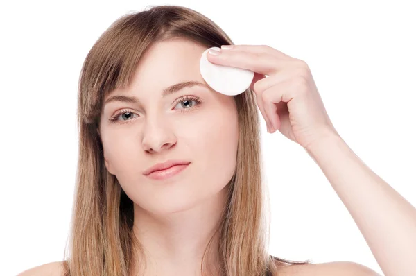 Young woman with perfect health skin of face — Stock Photo, Image